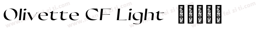 Olivette CF Light字体转换